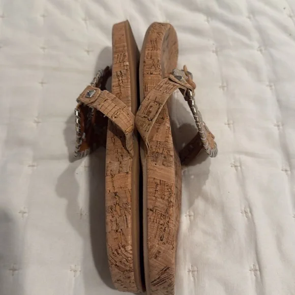 Jack Rogers Collins cork soles sandal metallic goldNWOT size 9.5 - Picture 6 of 8